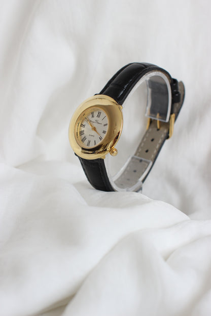 Vintage Younger & Bresson Round Gold Dial Watch – 1980s