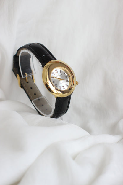 Vintage Younger & Bresson Round Gold Dial Watch – 1980s