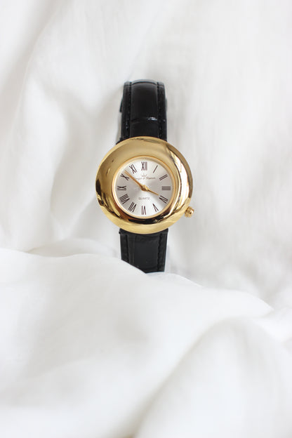 Vintage Younger & Bresson Round Gold Dial Watch – 1980s