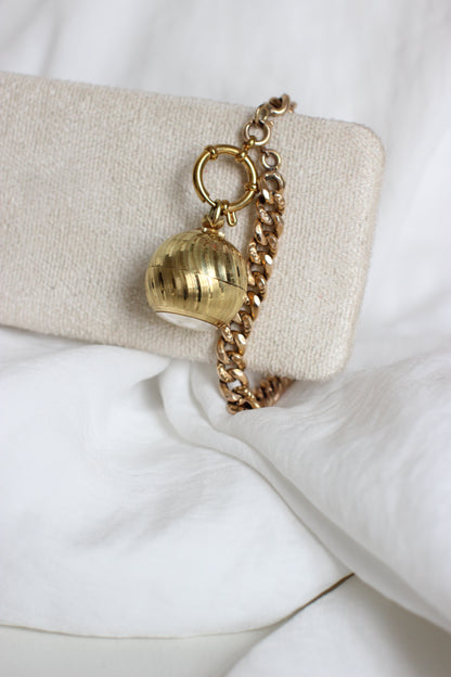 Mortima 1960s Upcycled Pocket Watch Bracelet – Gold-Plated Mechanical Charm Watch