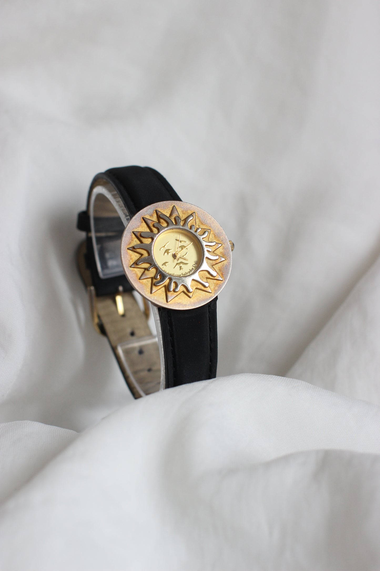 Vintage Salvador Dalí "Le Roy Soleil" Gold-Plated Watch – 1992