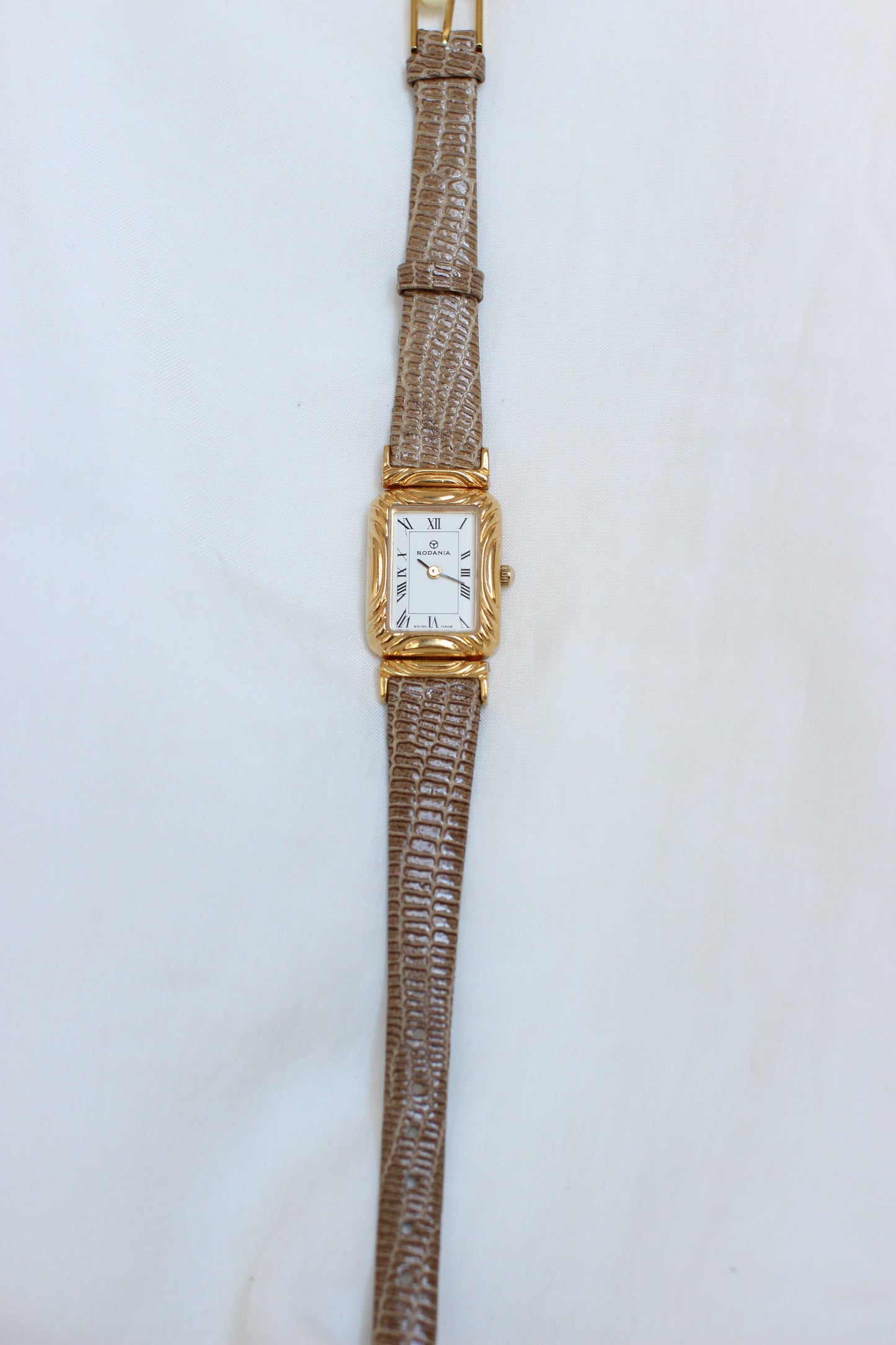 Vintage Rodania Quartz Watch with Romantic Arabesque Dial – 1980s/90s