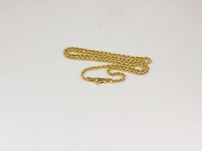 Gracieuse Chaîne "Corde" Italienne en Or jaune 18 carats