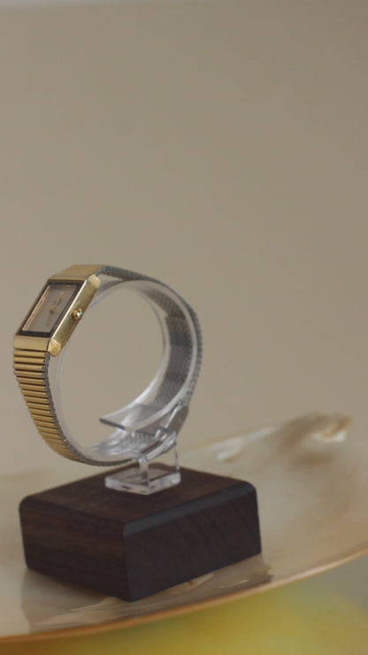 Seiko Galaxy Gilt Mirrored Bezel Tank Watch – 1998