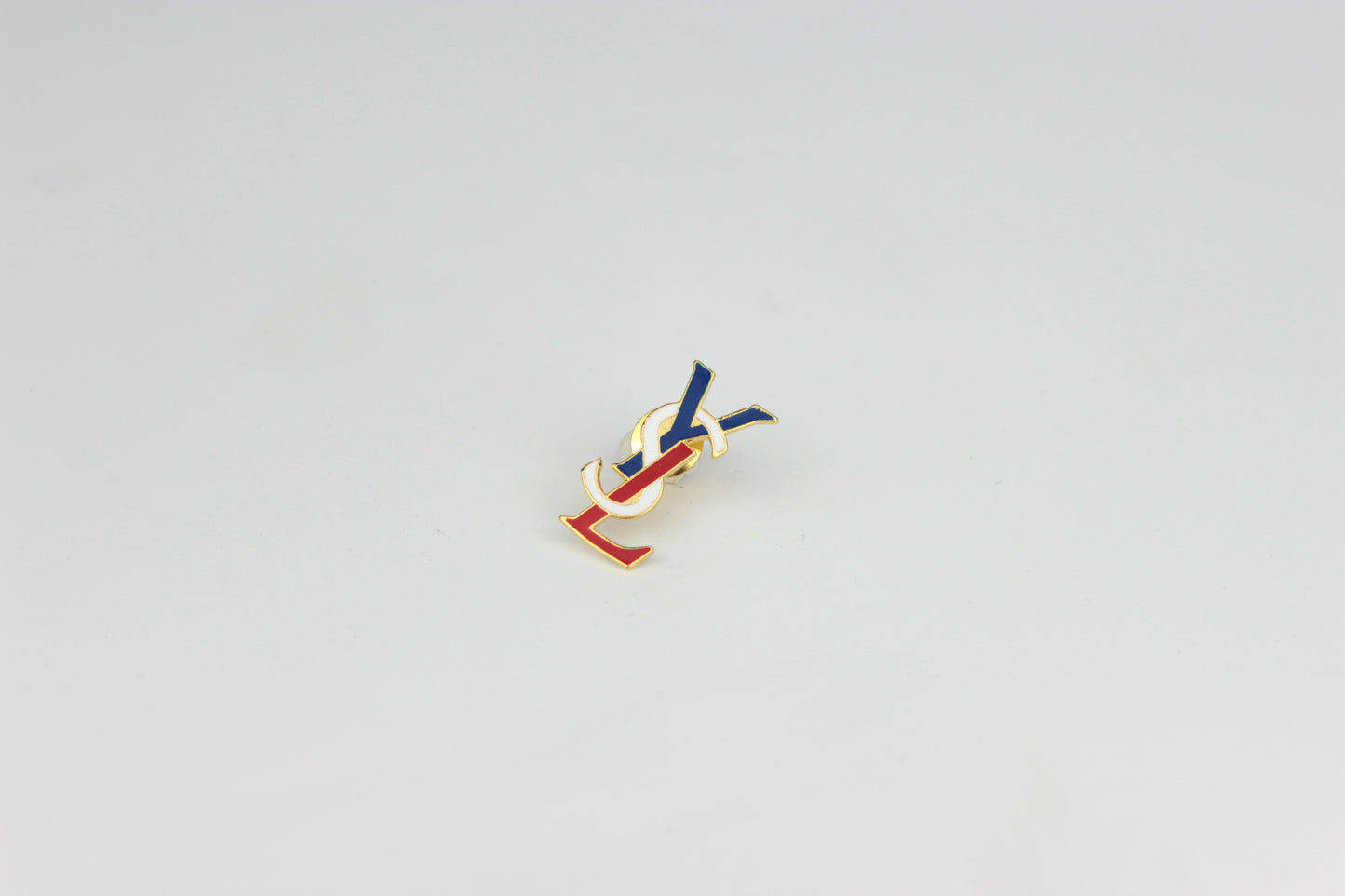 Exquisite and Timeless YSL Painted Enamel Pin's - Logo Yves Saint Laurent