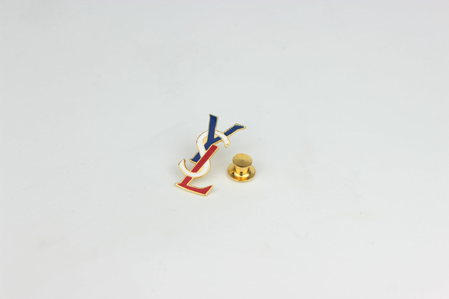 Exquisite and Timeless YSL Painted Enamel Pin's - Logo Yves Saint Laurent