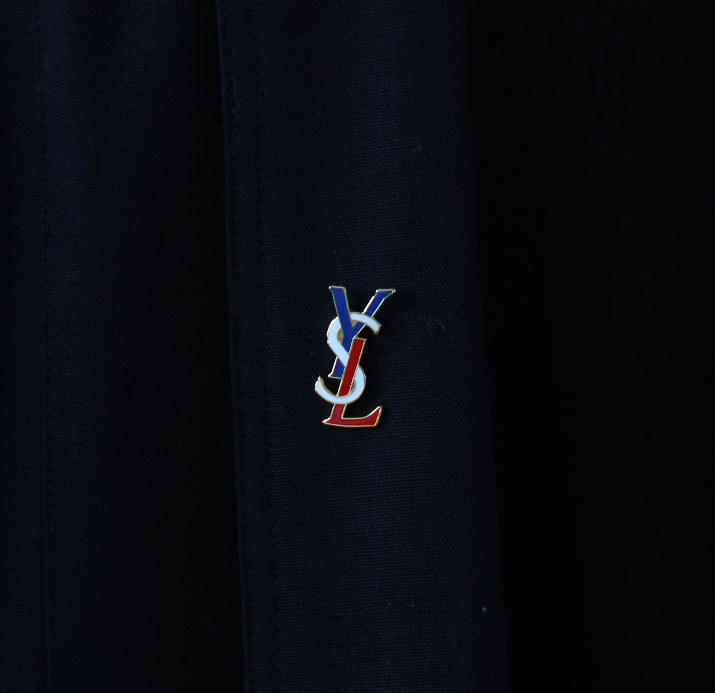 Exquisite and Timeless YSL Painted Enamel Pin's - Logo Yves Saint Laurent